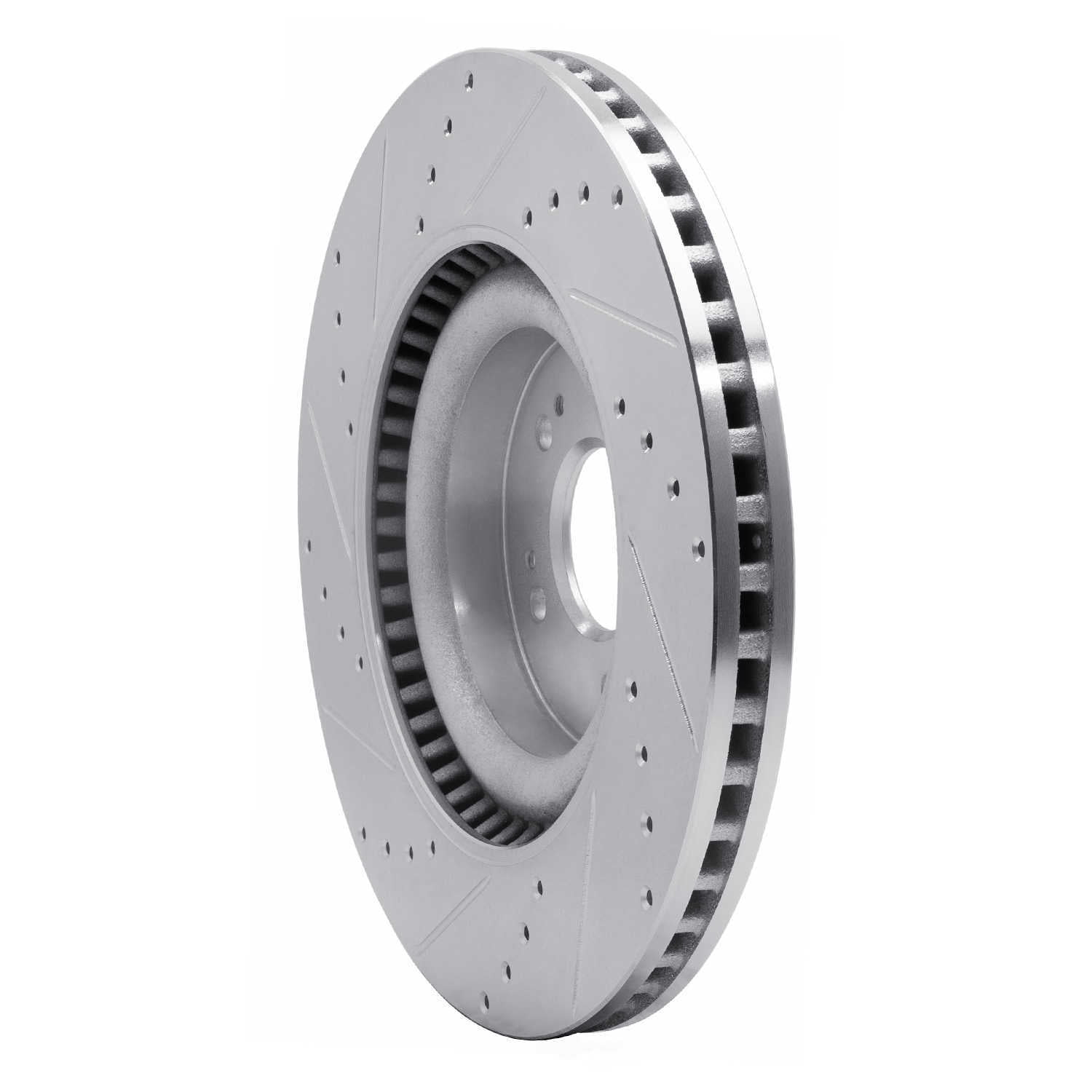 Dynamic Friction Company 631-03057R DFC Brake Rotor - Drilled And Slotted - Silver