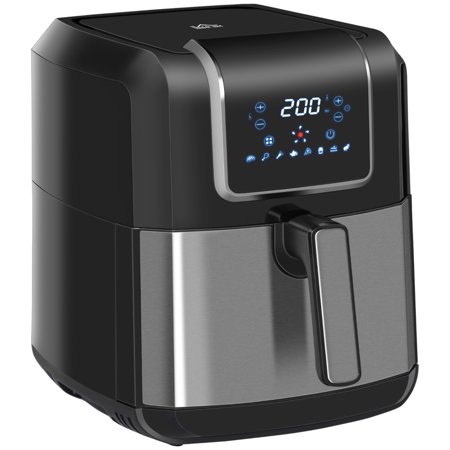 1700W 6.9QT Digital Air Fryer Oven with 360° Air Circulation Adjustable Temp & Timer Nonstick Basket for Oil-Free Low-Fat Cooking – Easy-Clean Kitchen Appliance Black | 6.9 Quart A
