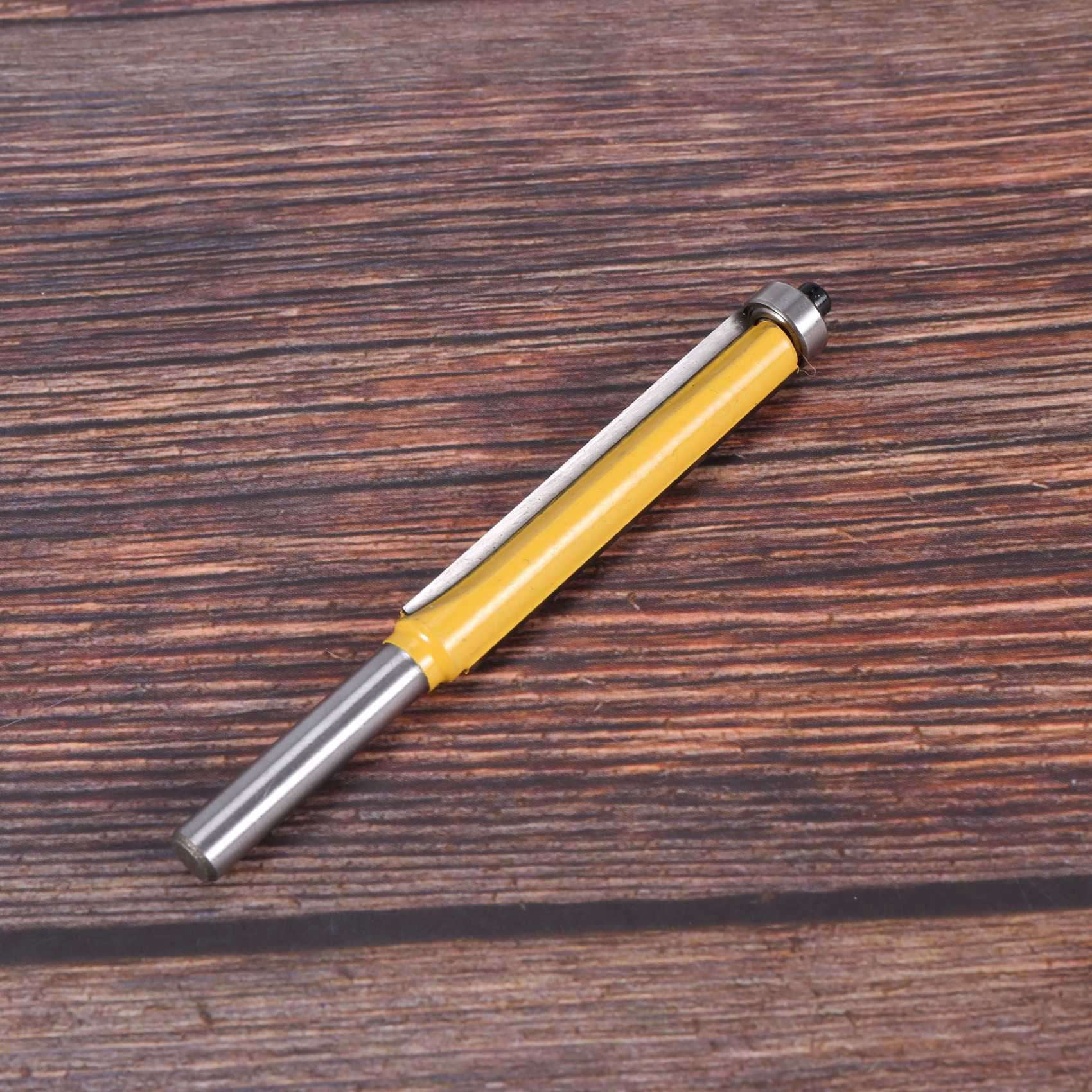 5pcs 2 Inch Height Extra Long Flush Trim Router Bit 1/4 Inch x 3/8 Inch Woodworking Milling Cutter for Wood DIY Tool