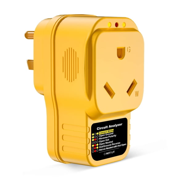 EyGde 30 Amp Surge Protector for RV, RV Circuit Analyzer Power Surge Protection 30amp, Plug Adapter with LED Indicator Lights for Camper Tr