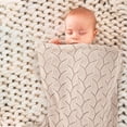 thumbnail image 4 of Manta de bebé Loyfoky 76x102 cm 100% algodón beige, 4 of 7