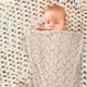 thumbnail image 4 of Manta de bebé Loyfoky 76x102 cm 100% algodón beige, 4 of 7