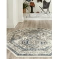 thumbnail image 3 of Rugs.com Charlotte Collection Rug – 5 Ft Octagon Aqua Low-Pile Rug Perfect For Living Rooms, Kitchens, Entryways, 3 of 3