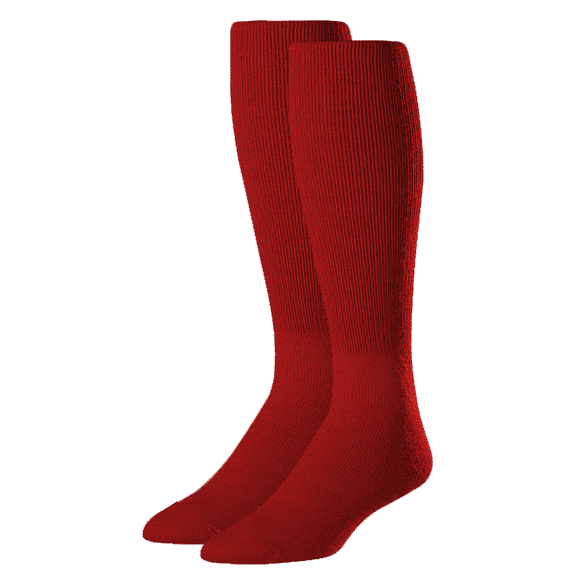 Rawlings Performance Baseball Socks | Over the Calf Athletic Socks | One Pair | Red | Medium