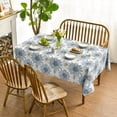 thumbnail image 5 of Rectangular Tablecloth 60×104 Inch, Seasonal Vintage Daisy Blue Washable Table Cover for Party Picnic Dinner Decor, 5 of 6