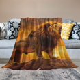 JEUXUS Sherpa Blanket Animal Print Throw Blanket Super Soft Fuzzy