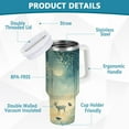 thumbnail image 2 of Yayeee 40oz Stainless Steel Tumbler with Straw and Handle Double-Wall Insulated Travel Water Bottle, Night Forest Scene, 2 of 8