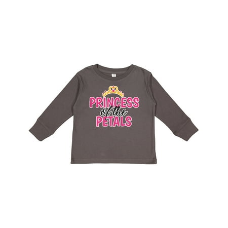 

Inktastic Princess of the Petals with Crown Gift Toddler Toddler Girl Long Sleeve T-Shirt