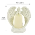 thumbnail image 3 of Vela De Ángel Soporte Decorativo Bandeja De Vela De Ángel Pintada A Mano Portavelas De Ángel Retro Con Luz De Marco De Vela Simulada Para La Iglesia Del Hogar Del Hotel Minnieouse HA018244-00, 3 of 6