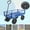 Blue, variant on large capacity folding wagon cart with extra long extender for beach shopping garden, heavy duty steel frame wagon cart for outdoor activities black