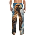 thumbnail image 3 of Daiia Blue Sky White Cloud Eagle Men's Sleep Pant with Pockets and Drawstring,Pajama Pants-Medium, 3 of 9