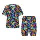 thumbnail image 1 of Balery Colored Glass1 Conjunto de Pijama Infantil de Manga Corta con Estampado – Ropa de Dormir de Algodón Suave-XX-Large, 1 of 6