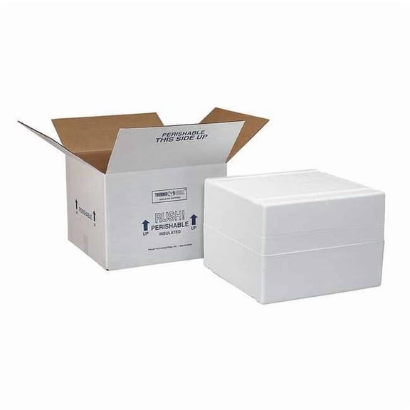Polar Tech Industries Insulated Shipping Container, White, PK4 XM15C