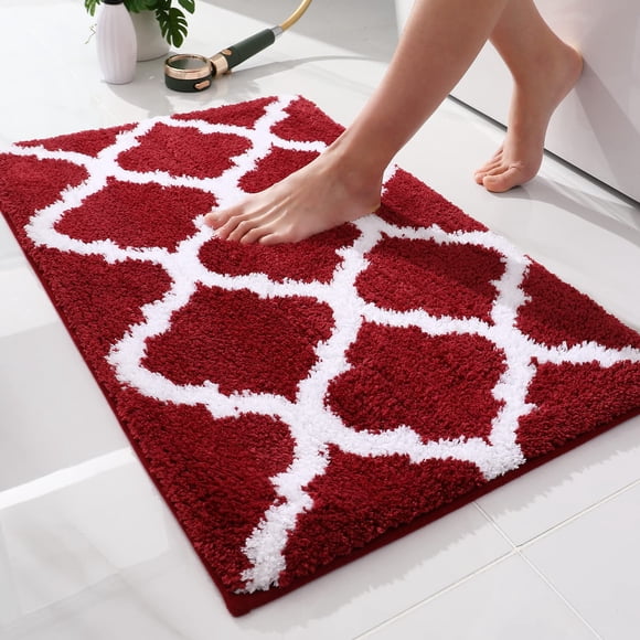 Bathroom Rugs OLANLY Alfombra de baño de microfibra suave y absorbente