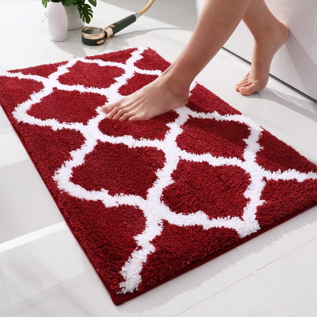 Bathroom Rugs OLANLY Alfombra de baño de microfibra suave y absorbente