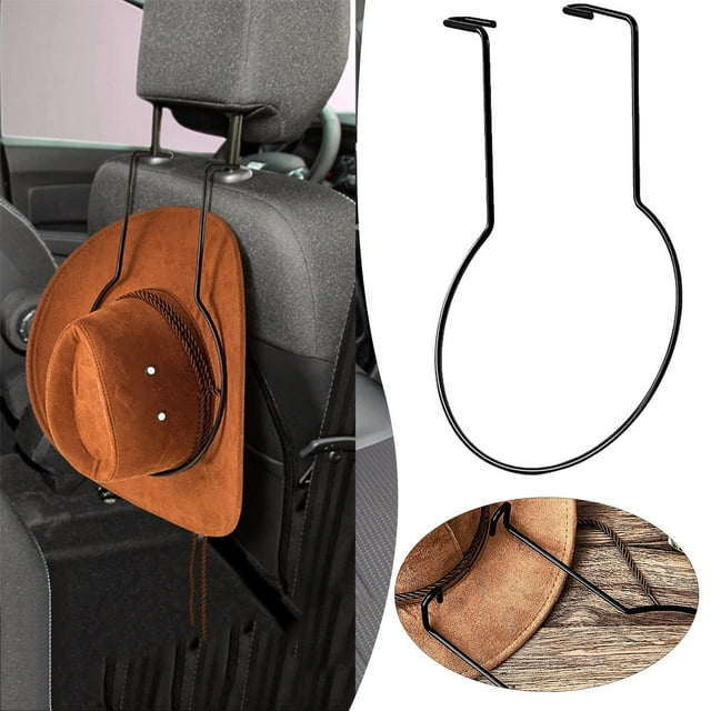 Support de Chapeau de Cowboy pour Véhicule Réglable Rigide pour Accessoires de Siège de Voiture Camion SUV Solution de Rangement Sécurisée