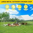thumbnail image 2 of Lumiparty Metal Chicken Coop, Outdoor Chicken Pen with Double Door, Large Chicken Run with Cover, for Outdoor Farmyard (9.8'L x 19.7'W x 6.6'H), 2 of 8