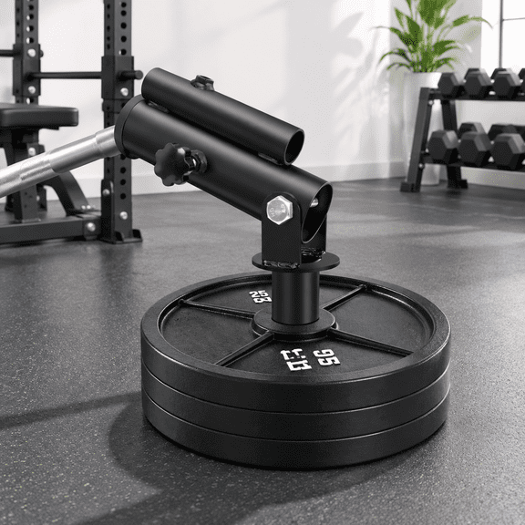 T Bar Row Landmine Attachment for 1 and 2 Inch Olympic Barbell, Home Gym Exercise Equipment