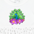 thumbnail image 4 of Inktastic Peacock and Flowers Girls Baby Dress, 4 of 5