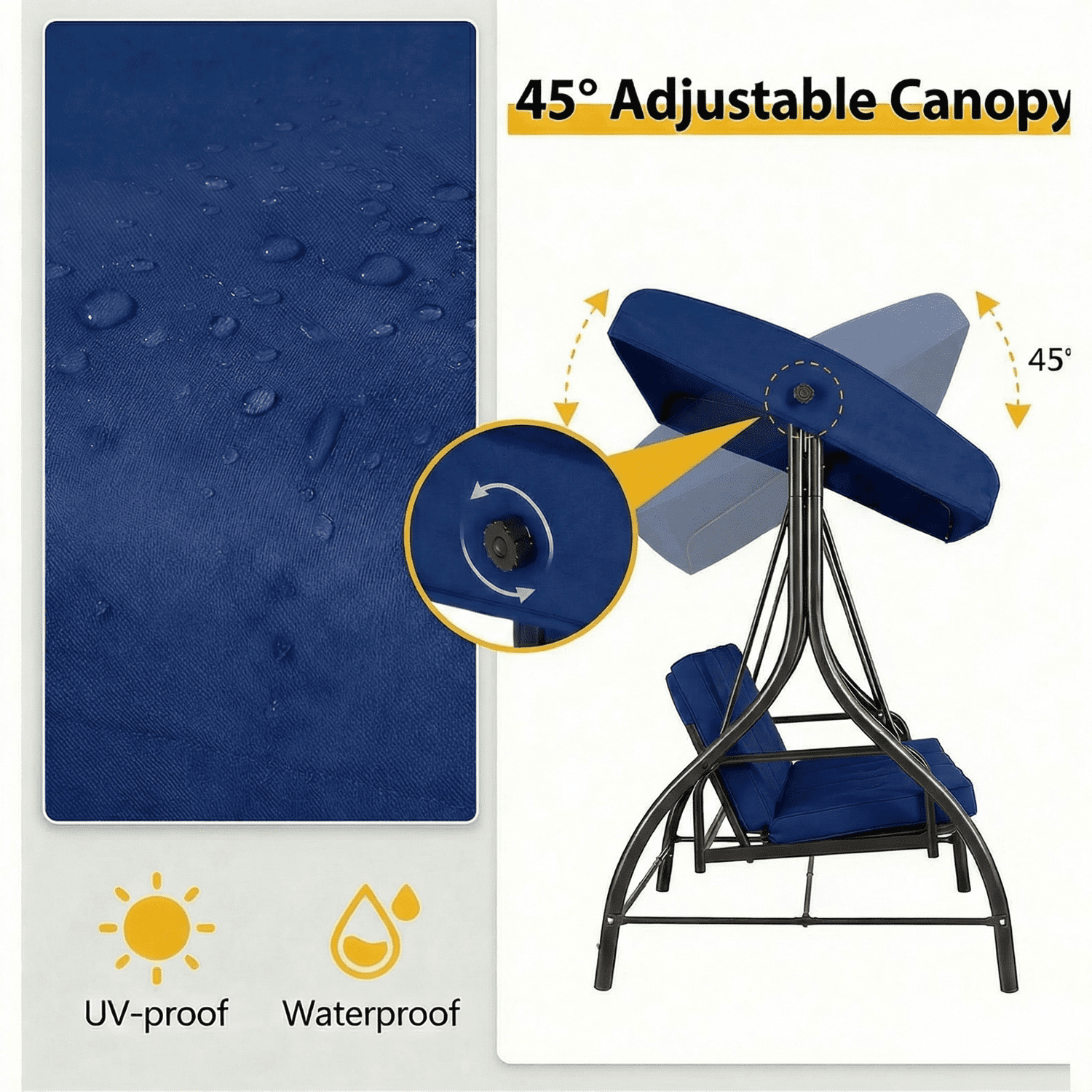 Pirecart 3 Person Patio Porch Swing Outdoor Converting Swing Pirecart 3 Person Patio Porch Swing Outdoor Converting Swing