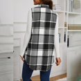 thumbnail image 5 of Seductiva Women's Button Womenn Shirts Sleeveless Top Women's Plaid Vest Button Sleeveless Lapel Neck Long Vest Tops Outerwear Casual Flannel Waistcoat Jackets Loose Fit T-shirt, 5 of 8