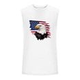thumbnail image 4 of Sleeveless Crew Neck Shirt for Men Oversized Tank Top Freedom Eagle American USA Flag Tanks Independence Day Blouse Patriotic Shirts Summer Lightweight Tops Daily Errands Tshirts, 4 of 5
