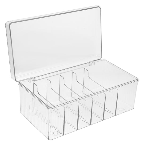 Caja de gestión de cargador de teléfono celular con múltiples rejillas, caja transparente para gestión de cables, organizador de almacenamiento de cables