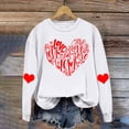 thumbnail image 2 of RKSTN Chandail de la Saint-Valentin pour Femmes avec Cœur Imprimé, Chandail Uni à Col Rond, Manches Longues, Coupe Ample, 2 of 6