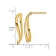 thumbnail image 5 of 10K Yellow Gold Curve Dangle Earrings, 5 of 5