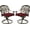Antique Bronze / Red, variant on MEETWARM 2 Piece Patio Dinning Swivel Chairs Rocker, Outdoor All-Weather Cast Aluminum Chairs, Patio Bistro Dining Chair Set with Cushions for Garden Deck Backyard,White