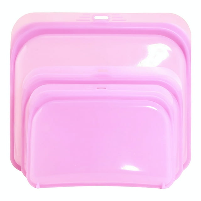 WREESH Sac Scellé en Silicone de Qualité Alimentaire Sac de Conservation Ménager en Silicone