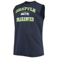 thumbnail image 2 of Men's College Navy Seattle Seahawks Big & Tall Muscle Tank Top, 2 of 3