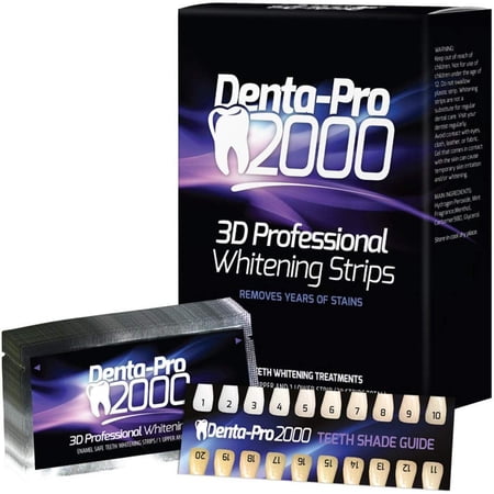Professional Teeth Whitening Strips - 28 Count - DentaPro2000 - At Home - Begin Seeing Results Instantly!