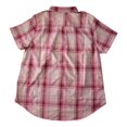 thumbnail image 2 of Eddie Bauer Women's Short Sleeve Moisture Wicking Adventure Shirt (Peach Starling Plaid, S), 2 of 3