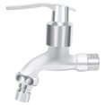 thumbnail image 3 of Grifo de lavabo de pared de aleación de zinc G1/2" para jardín para lavadoras, 3 of 8