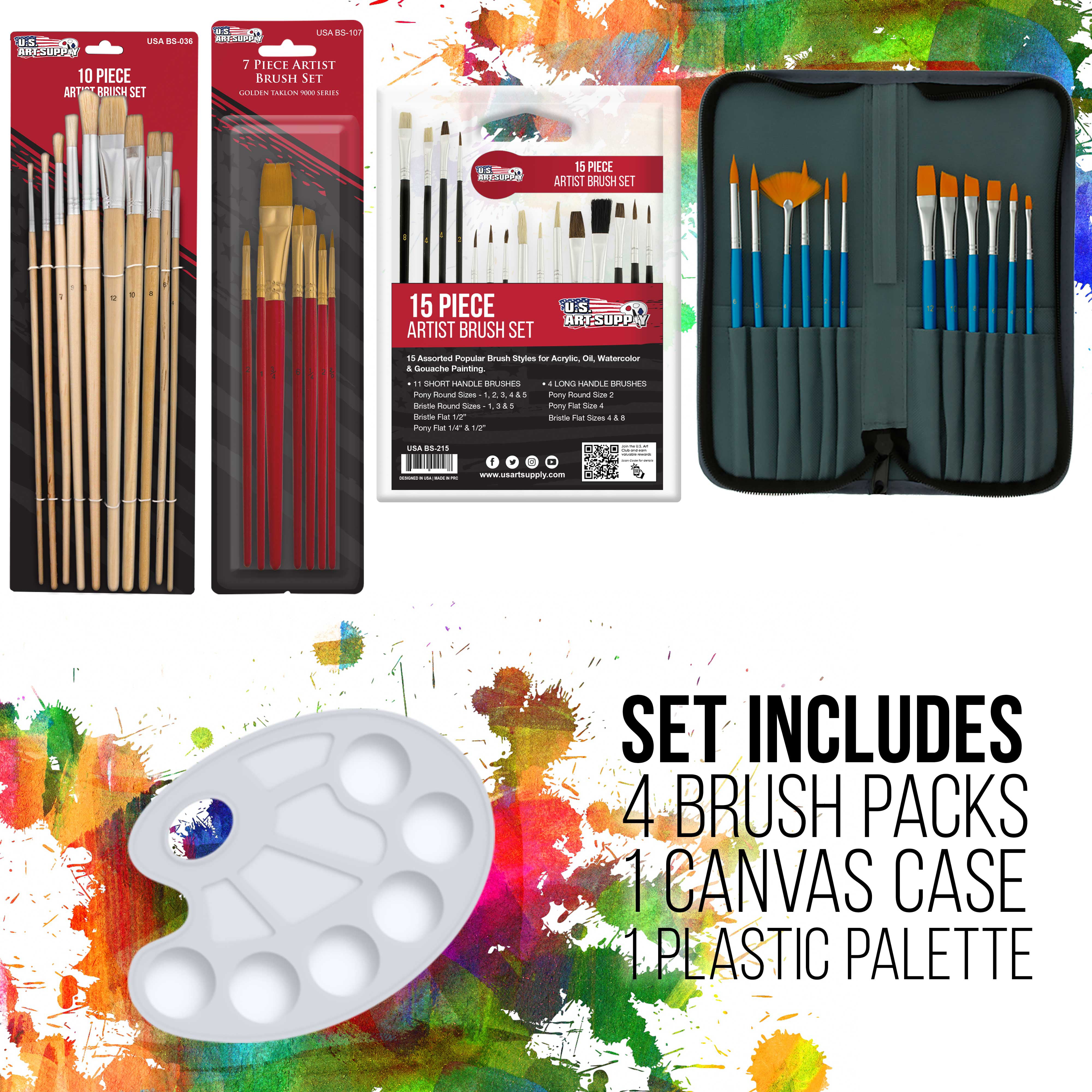 US Art Supply 133-Piece Deluxe Artist Painting Set (KIT-ALL-D130) for sale  online