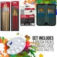 thumbnail image 5 of U.S. Art Supply 133-Piece Deluxe Ultimate Artist Painting Set with Aluminum and Wood Easels, 72 Paint Colors, 24 Acrylic, 24 Oil, 24 Watercolor, 8 Canvases, 44 Brushes, 4 Painting & Sketch Pads & More, 5 of 6
