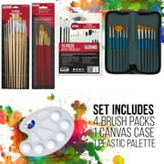 U.S. Art Supply 133-Piece Deluxe Ultimate Artist Painting Set with Aluminum and Wood Easels, 72 Paint Colors, 24 Acrylic, 24 Oil, 24 Watercolor, 8 Canvases, 44 Brushes, 4 Painting & Sketch Pads & More