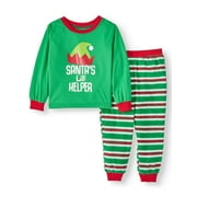 Matching Family Christmas Pajamas Toddler Boy or Girl Unisex 2-Piece Santa's Lil Helper Set