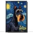 thumbnail image 2 of Kerry Blue Terrier Dog Canvas Wall Art - Starry Night Van Gogh Dog Canvas Print Dog Sayings Painting Home Office Wall Decor Framed Dog Lover Gift, 2 of 6