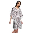 thumbnail image 5 of Moomaya Printed Beach Coverup Kimono Caftan Kaftan Swimsuit Cover Ups For Women, 5 of 6