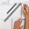 thumbnail image 3 of IDEANATEGRATE Ruler Engineering 2Pcs 12.8X0.98X0.2In For Designers Engineering Work, 3 of 8