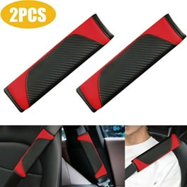 Car Seat Belt Shoulder Pads Covers for Women Men Automotive Interior Decorative Accessories Set Universal Fit Black red Walmart