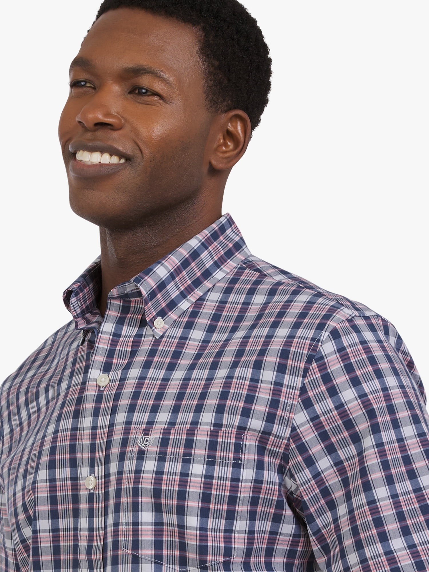 Chaps Men's and Big Men's Short Sleeve CVC Woven Shirt, Sizes S-3XL