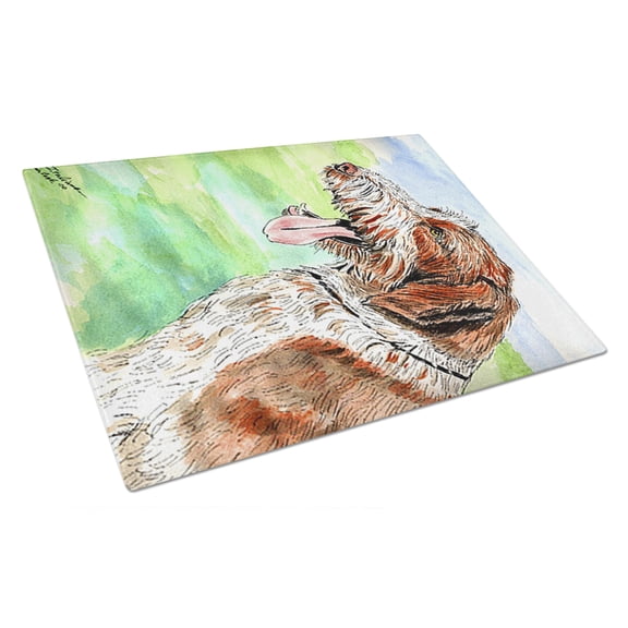 Caroline's Treasures Italiano Spinone Glass Cutting Board Large