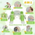 thumbnail image 5 of Kids Slide Structure 8 In 1,Freestanding Ocean Themed Indoor Slide Set with Arch Tunnel,Basketball Hoop and Telescope,Double Slides for Toddlers,Kids Climbers Playground,Green, 5 of 7