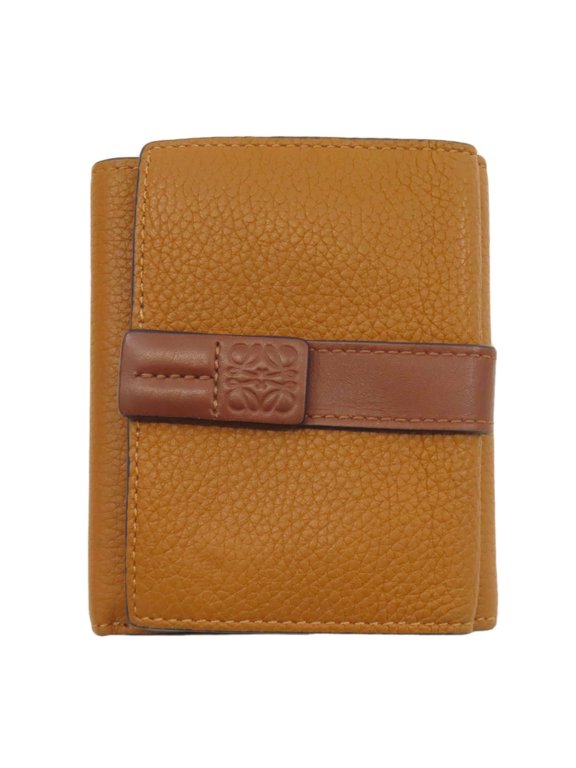 Pre-Owned LOEWE Vertical Wallet, Bifold Leather Wallet for Women