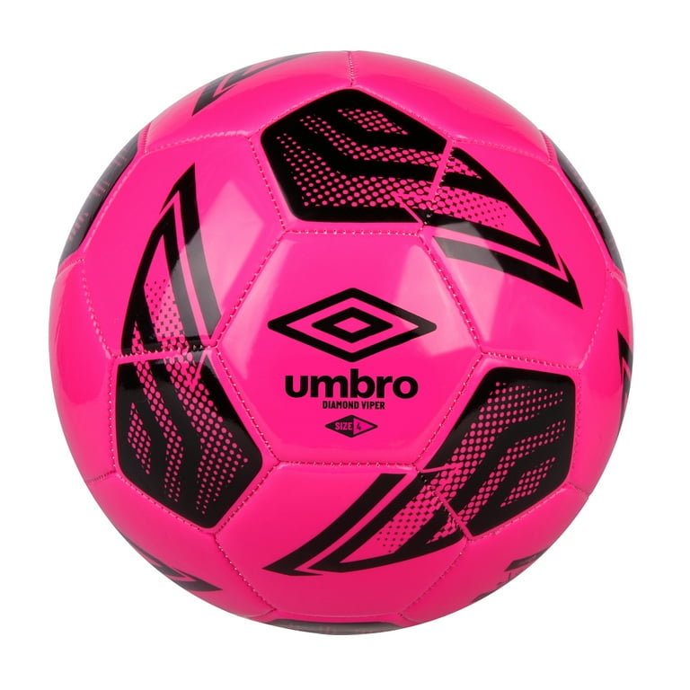 Umbro Youth Soccer Ball Size 4 Pink with Durable 32-Panel