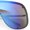 White - Blue Mirror, variant on Extra Oversized Curved Shield Robotic 80s Sport Sunglasses White - Blue Mirror