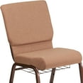 thumbnail image 3 of Flash Furniture HERCULES Series 18.5''W Church Chair in Caramel Fabric with Cup Book Rack - Copper Vein Frame, 3 of 8